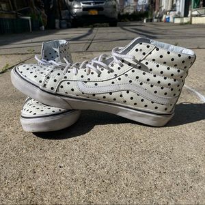 Vans Sk8-Hi Leather Polka Dot Hi-Top